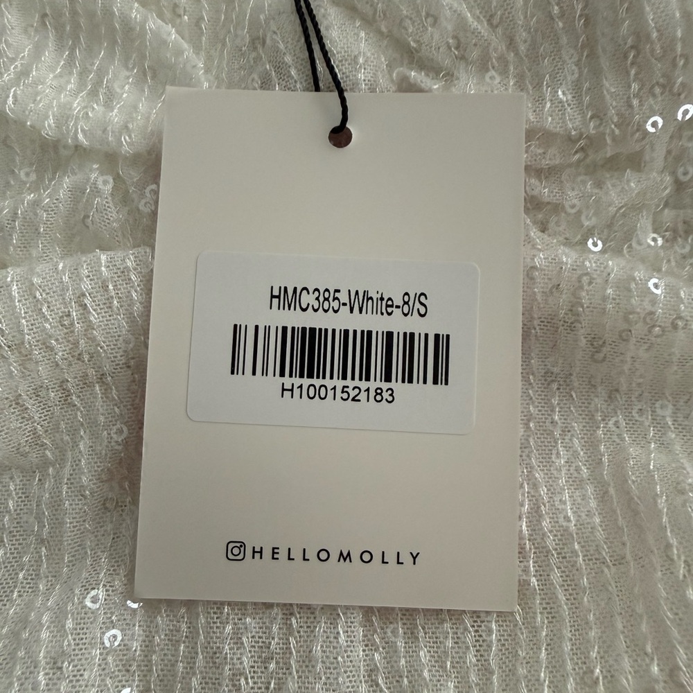 Hello Molly White Sequin Mini Dress - Picture 4 of 4